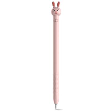 AHASTYLE PT129-1 for Apple Pencil 1st Generation Stylus Pen Silikone Cover - Pink Rabbit