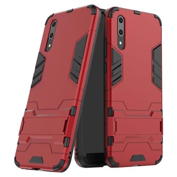 Huawei P20 Armor Hybrid Case with Stand - Silver