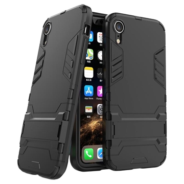 iPhone XR Armor Series Hybrid Case with Stand - Black