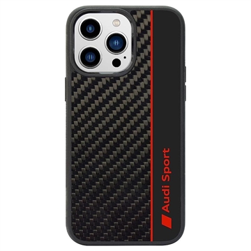 iPhone 14 Pro Max Audi Carbon Fiber Stripe Case - Black