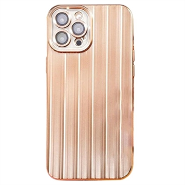 iPhone 14 Pro Brushed TPU Case with Camera Lens Protector - Gold