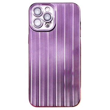 iPhone 14 Pro Brushed TPU Case with Camera Lens Protector - Purple