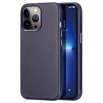 Dux Ducis Naples iPhone 13 Pro Leather Coated Case - Blue