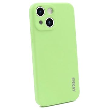 Enkay iPhone 14 Plus Liquid Silicone Case - Light Green