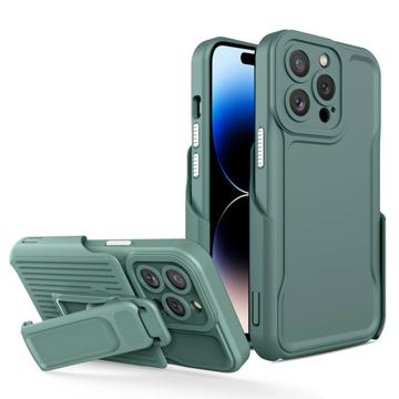 Explorer Series iPhone 14 Pro Max Hybrid Case with Belt Clip - Dark Green