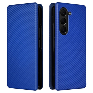 Samsung Galaxy Z Fold5 Flip Case - Carbon Fiber - Blue