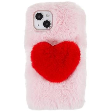 Plush Heart iPhone 14 TPU Case - Pink