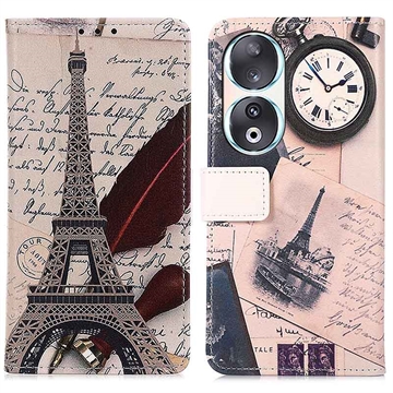 Honor 90 Glam Series Wallet Case - Eiffel Tower