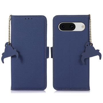 Google Pixel 8a Wallet Leather Case with RFID - Blue