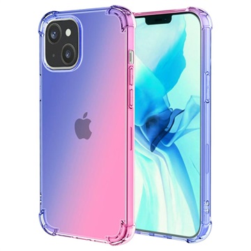 Gradient Shockproof iPhone 14 Plus TPU Case - Blue / Pink
