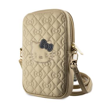 Hello Kitty Quilted Bows Smartphone Shoulder Bag - Gold