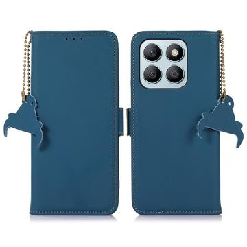 Honor X8b Wallet Leather Case with RFID - Blue