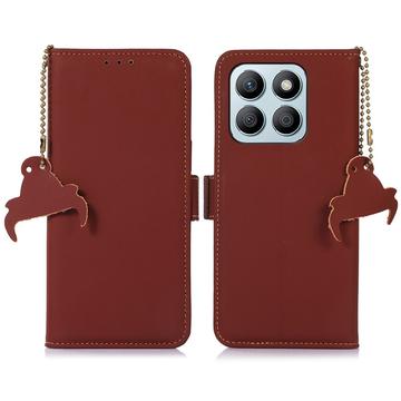 Honor X8b Wallet Leather Case with RFID - Brown
