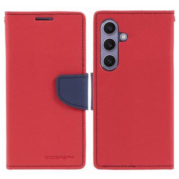 Mercury Goospery Fancy Diary Samsung Galaxy S24 Wallet Case - Red