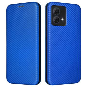 Motorola Moto G84 Flip Case - Carbon Fiber - Blue