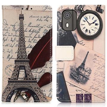Nokia C02 Glam Series Wallet Case - Eiffel Tower