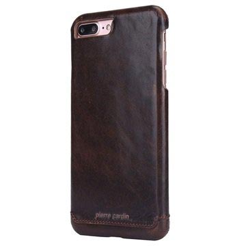 iPhone 7 Plus / iPhone 8 Plus Pierre Cardin Leather Coated Case - Coffee