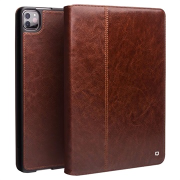 Qialino Classic iPad Pro 12.9 (2020) Folio Leather Case - Brown