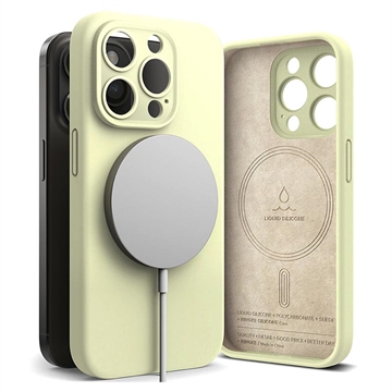 iPhone 15 Pro Max Ringke Liquid Silicone MagSafe Case - Sunny Lime