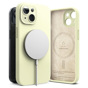 iPhone 15 Ringke Liquid Silicone MagSafe Case - Sunny Lime