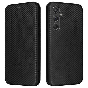 Samsung Galaxy A35 Flip Case - Carbon Fiber - Black