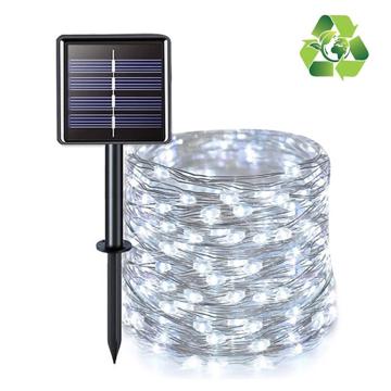 Solar Waterproof IP67 LED String Fairy Lights - 32m - White