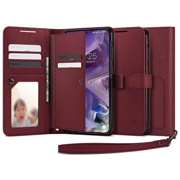 Spigen Wallet S Plus Samsung Galaxy S23 5G Wallet Case - Burgundy