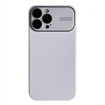 iPhone 15 Pro Liquid Silicone Case with Lens Glass Protection - White