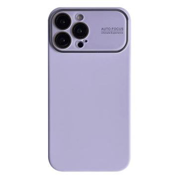 iPhone 15 Pro Max Liquid Silicone Case with Lens Glass Protection - Purple