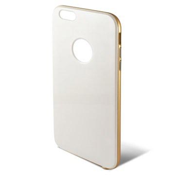 iPhone 6 Plus / 6S Plus Ksix Hybrid Hard Case - White / Gold