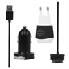 3 in 1 Travel Kit - Samsung Galaxy Tab P7500, P1000, P6200 - Black
