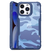 iPhone 15 Pro Anti-Shock Hybrid Case - Camouflage - Blue