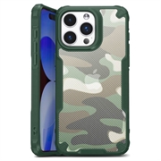 iPhone 15 Pro Anti-Shock Hybrid Case - Camouflage - Green
