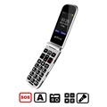 Artfone F20 Senior Flip Phone - 2G, Dual SIM, SOS - Black