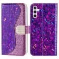 Croco Bling Series Samsung Galaxy A14 Wallet Case - Purple