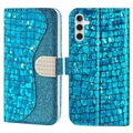 Croco Bling Series Samsung Galaxy A34 5G Wallet Case - Blue