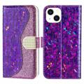 Croco Bling Series iPhone 14 Plus Wallet Case - Purple