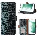 Crocodile Samsung Galaxy A14 Wallet Leather Case with RFID - Green