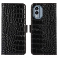 Crocodile Nokia X30 Wallet Leather Case with RFID