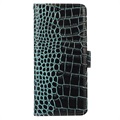 Crocodile Series Samsung Galaxy S21 FE 5G Wallet Leather Case with RFID - Green