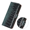 Crocodile Series Samsung Galaxy A33 5G Wallet Leather Case with RFID - Green