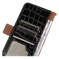 Crocodile Series Samsung Galaxy A53 5G Wallet Leather Case with RFID - Black