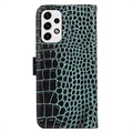 Crocodile Series Samsung Galaxy A53 5G Wallet Leather Case with RFID - Green