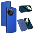 OnePlus 11 Flip Case - Carbon Fiber - Blue