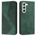 Business Style Samsung Galaxy S23 5G Wallet Case - Green