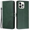 Business Style iPhone 14 Pro Wallet Case - Green