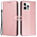 Business Style iPhone 14 Pro Wallet Case - Pink
