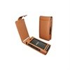 LG KE850 Prada Piel Frama Classic Snap Leather Case - Tan