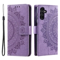 Samsung Galaxy A34 5G Mandala Series Wallet Case - Purple