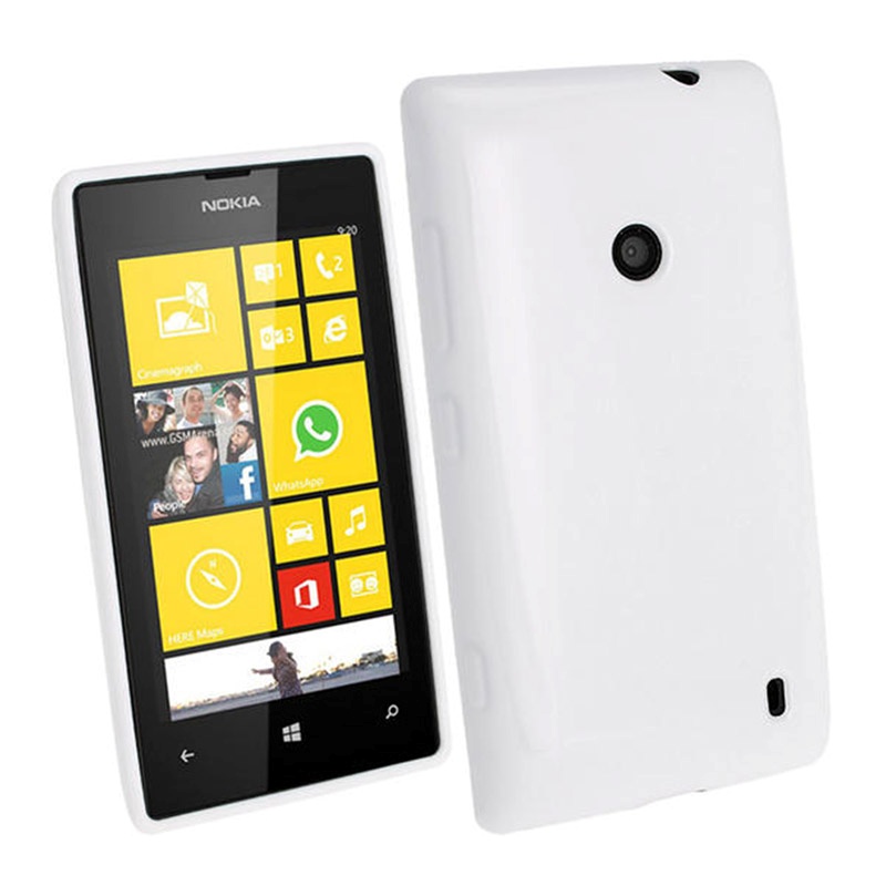 Nokia Lumia 520 iGadgitz Crystal TPU Case - White